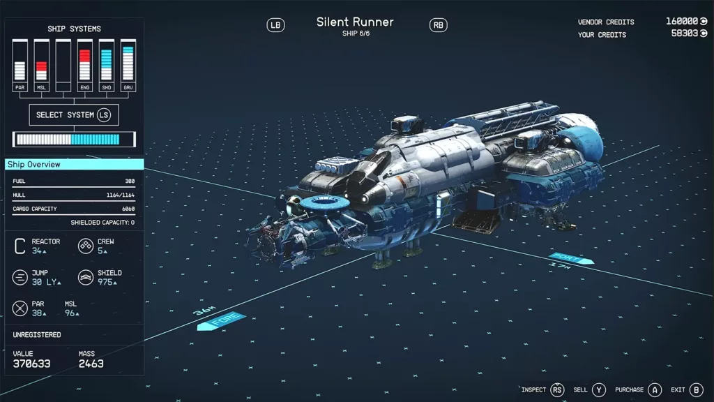 Starfield: Silent Runner ship