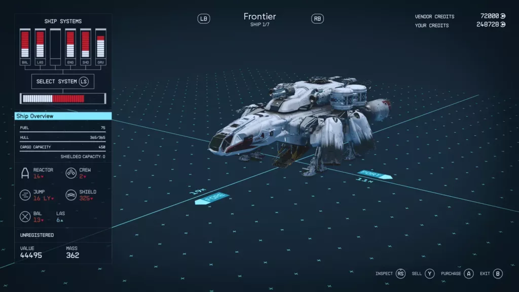 Starfield: Frontier ship
