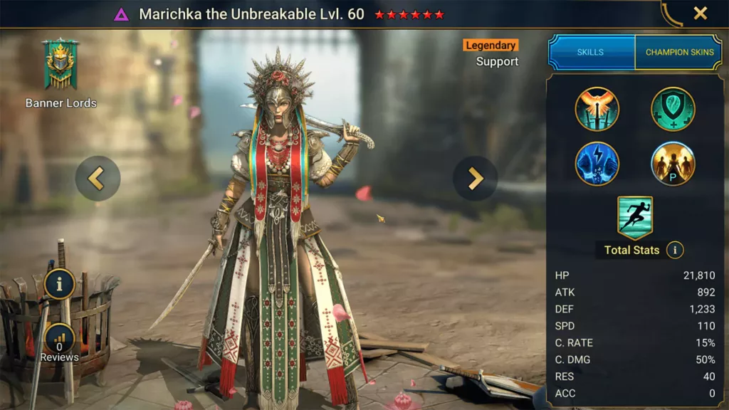 Screenshot of Raid Shadow Legends character: Marichka