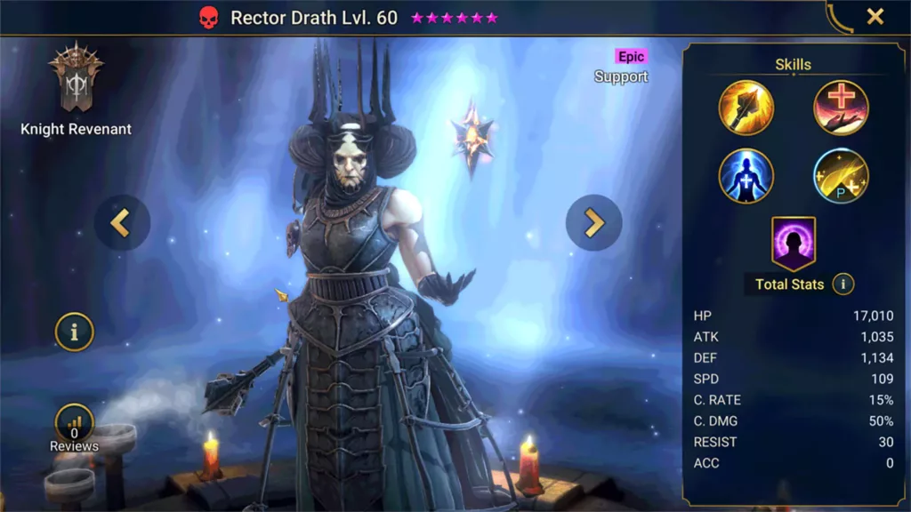 Screenshot of Raid Shadow Legends character: Rector Drath