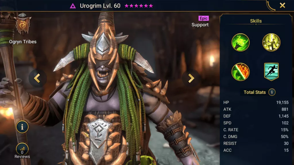 Screenshot of Raid Shadow Legends character: Skullcrusher
