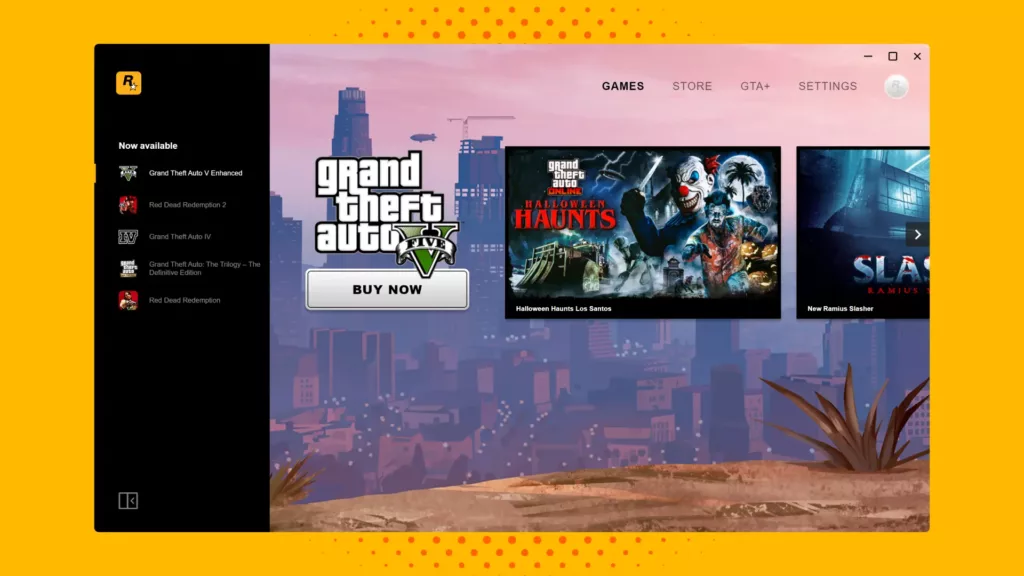 Screenshot of the Rockstar Games Launcher launcher.