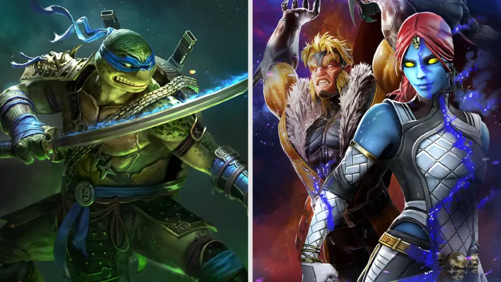 Graphic from RAID: Shadow Legends Teenage Mutant Ninja Turtles collaboration.