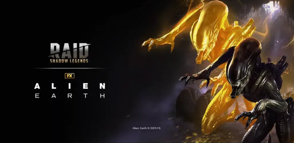 Изображение Ксеноморфа и пробужденного Ксеноморфа в RAID: Shadow Legends