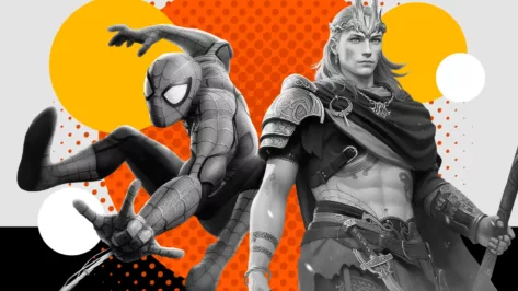 Loki from RAID: Shadow Legends and Spider-Man from Marvel Strike Force.