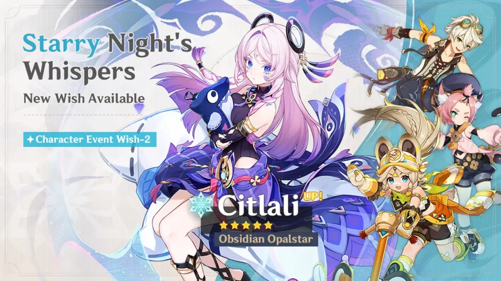 Genshin Impact Starry Night's Whispers banner
