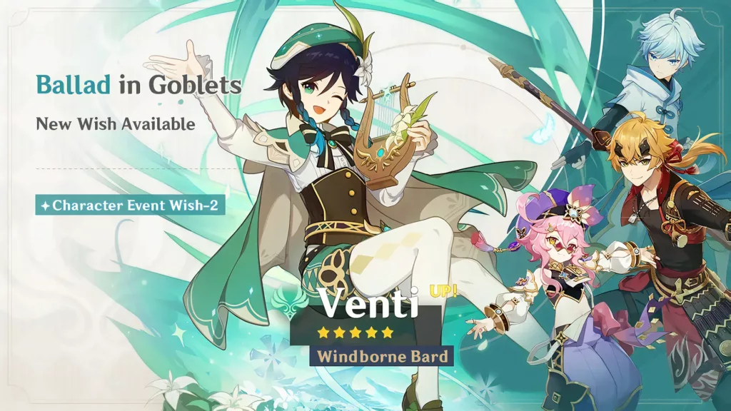 Genshin Impact Ballad in Goblets banner.