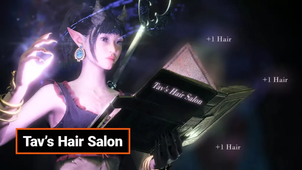 A screenshot of the Tav’s Hair Salon mod.