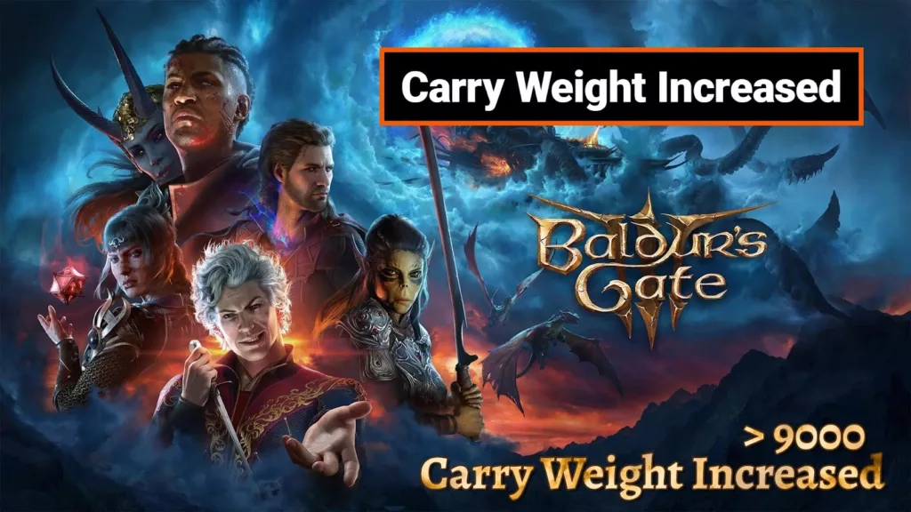 A screenshot of the Carry Weight Increased mod.