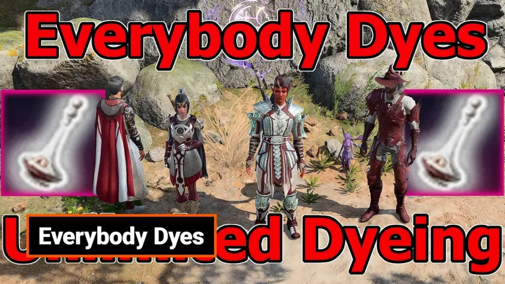 A screenshot of the Everybody Dyes mod.