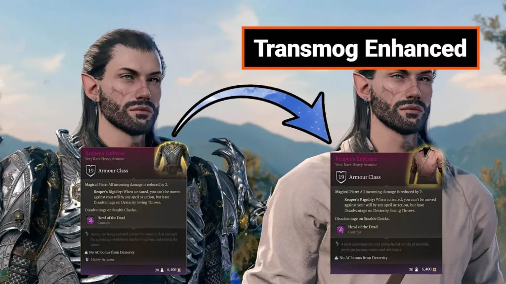 A screenshot of the Transmog Enhanced mod.