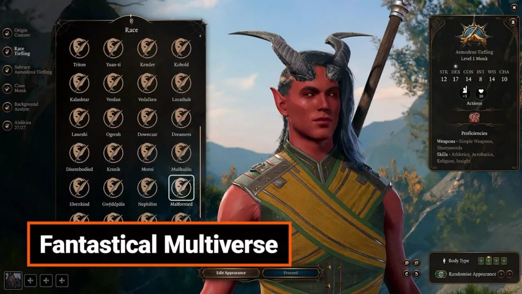 A screenshot of the Fantastic Multiverse mod.