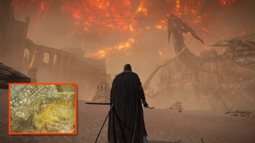 A screenshot of Leyndell, Capital of Ash.