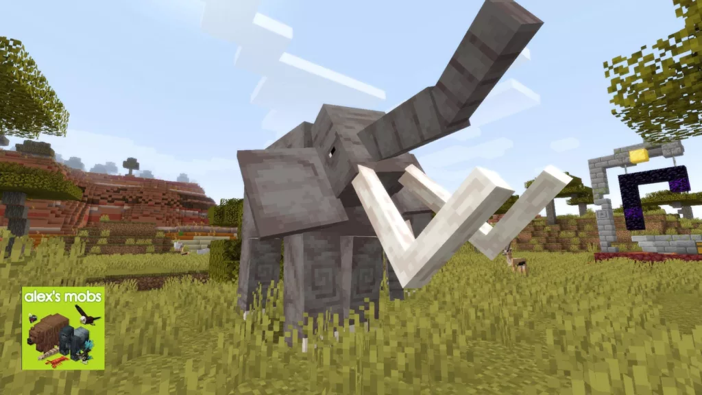 Screenshot of the Minecraft mod called Alex's Mobs