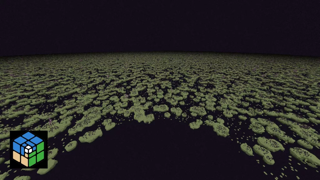 Screenshot of the Minecraft mod called Distant Horizons