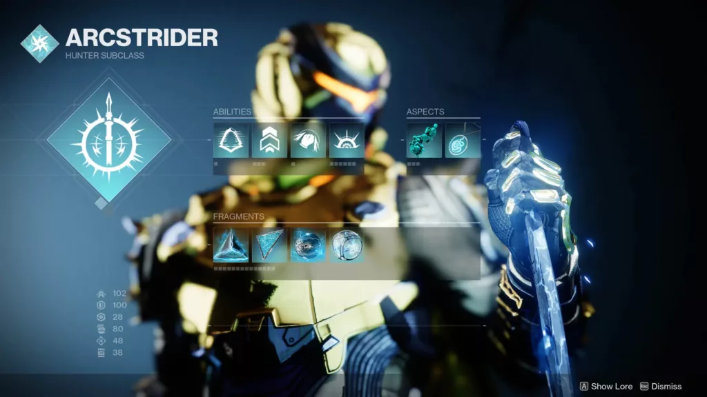 Destiny 2 Arcstrider subclass.