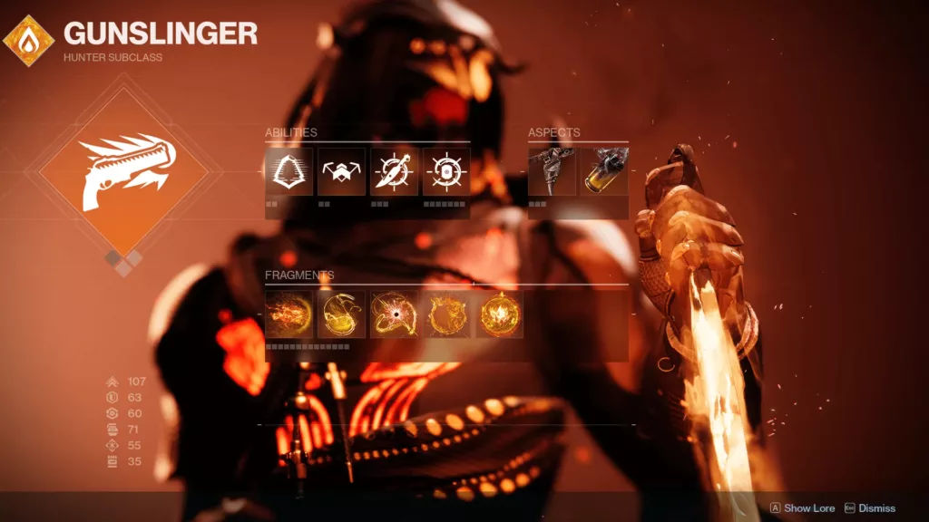 Destiny 2 Gunslinger subclass.