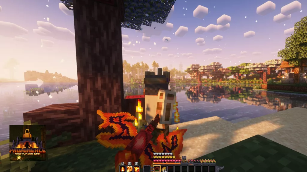 Screenshot of the Minecraft mod called Prominence II: Hasturian Era