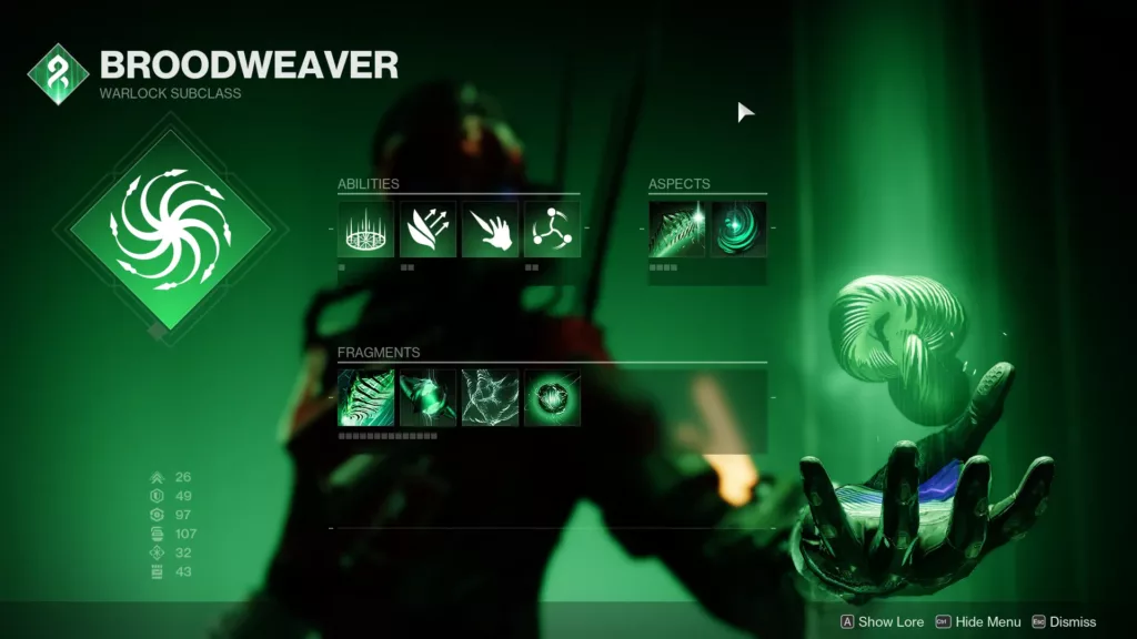Destiny 2 Broodweaver subclass.