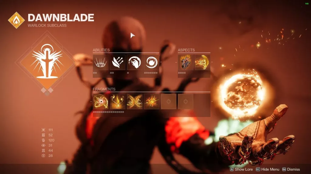 Destiny 2 Dawnblade subclass.