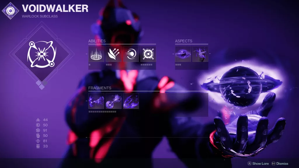 Destiny 2 Voidwalker subclass.