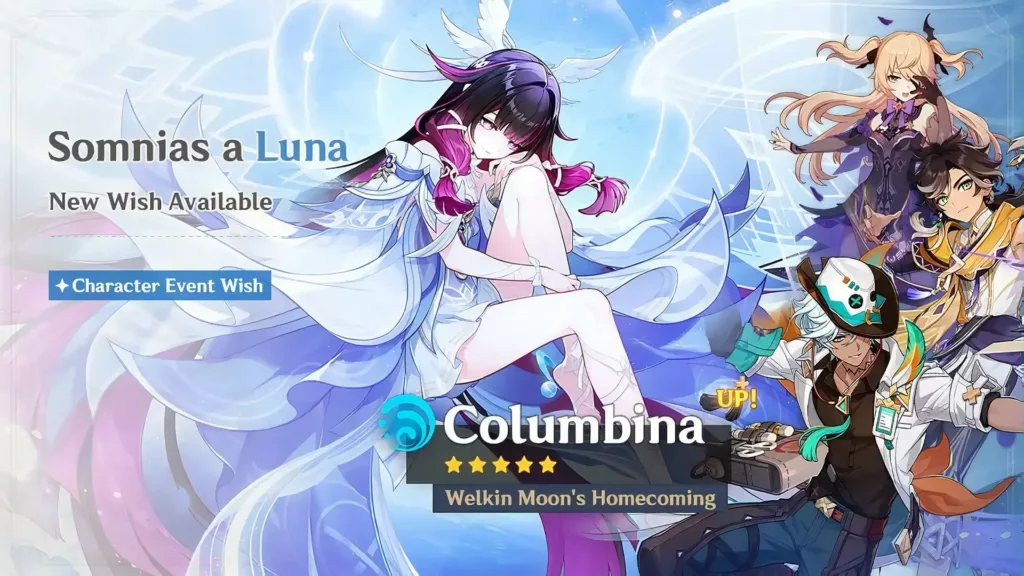 Genshin Impact Somnias a Luna banner.