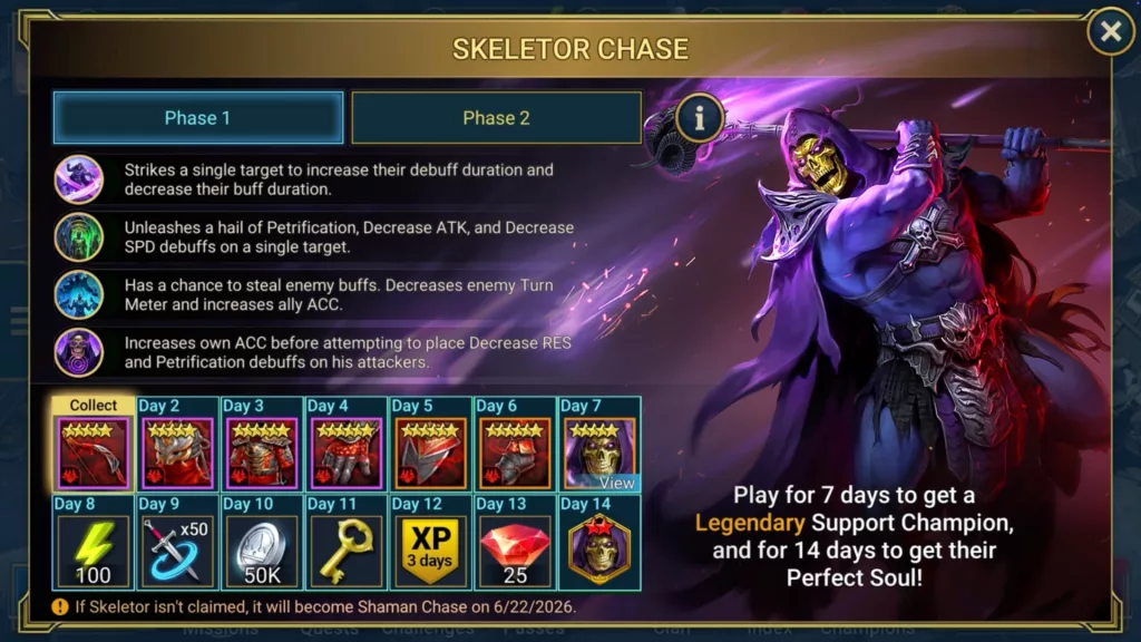 L’ÉVÉNEMENT CHASSE À SKELETOR DANS RAID: SHADOW LEGENDS