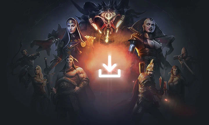 PCやモバイルでプレイ可能なPlariumのダウンロードゲームのビジュアル。戦略、MMO、ファンタジーなど多彩なゲームキャラクターが描かれている。